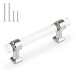 15 Pack Orger Kitchen Cabinet Handles Silver Chrome Pulls Clear Acryl.... Fixed Price $32.60.