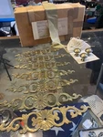 7 Antique Cast Brass Ornate Cabinet Dresser Drawer Plates Keeler. Fixed Price $44.50.