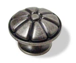 (5 Pack) 1-3/8 Inch Deep Cut Spoked Design Knob Pewter. Fixed Price $29.84.