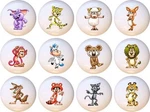 Set Of 12 Animals Kt Ceramic Drawer Pulls Dresser Cabinet Knobs. Fixed Price $47.88.