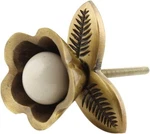 Indian Shelf 2 Pieces Antique Cream Ceramic Bloom Flower Nursery Drawer Knobs. Fixed Price $19.99.