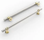 Pack Satin Nickel & Gold 10" Cabinet Pulls - Chic Drawer Handles. Fixed Price $109.99.