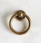 Plain Antique Brass Ring Pulls Hardware Cabinet Drawer. Fixed Price $8.99.