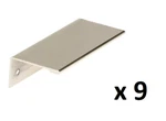*lot Of 9* Amerock 3 In. (76 Mm) Polished Nickel Cabinet Drawer Edge Pulls. Fixed Price $19.99.