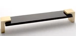 Sietto P-8-1203-SB Affinity 8" Black Bar Satin Brass Base Cabinet Pull. Fixed Price $50.00.