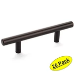 *25 Pack* Cosmas Cabinet Hardware Oil Rubbed Bronze Euro Bar Pull #305-030ORB. Fixed Price $47.85.