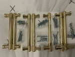 Alzassbg 7 Pack Brushed Gold Cabinet Pulls, 5 Inch Open Box.. Fixed Price $19.99.