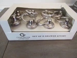 Casa Drawer Knobs Pulls 8 Pack Set Sliver Decorative New. Fixed Price $27.99.