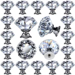 26 Pcs Glass Cabinet Knobs Crystal Drawer Pulls Clear 30 Mm Diamond For Kitch.... Fixed Price $29.70.
