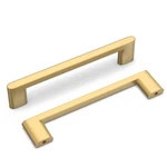 Homdiy 15X Matte Gold 5" Hole Cabinet Pulls, Brushed Brass Kitchen Handles. Fixed Price $63.46.
