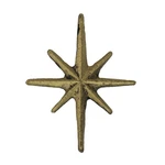 Set Of 6 Antique Gold Finish Mid Century Modern Starburst Drawer Pulls Knobs. Fixed Price $41.99.