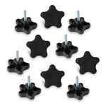 Powertec 10 Pack 1/4"20 5 Star With 1" Threaded Stud, Thumb Screw Knobs.... Fixed Price $23.28.