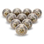 Cabinet Knobs Boho Grey Ceramic Dresser Pull Handle Kitchen Assorted .... Fixed Price $41.38.