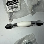 Solutions By Liberty 80956 Chrome & White Ceramic Cabinet Pulls 3 Set Of 4. Fixed Price $16.14.