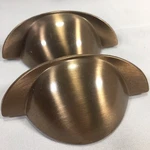 Bronze Metal Cup Drawer Pulls Handles Set Of 2 Kbc 43865 Hole Screws Nos. Fixed Price $9.97.
