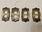 Vintage Brass Amerock Carriage House, Set Of 4, Outlet Cover Plate W/ Screws. Fixed Price $46.99.