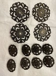 Antique & Rare! Allison Drawer Door Pull Knobs Escutcheons Japan. Fixed Price $65.00.