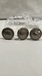 Set Of 3 Liberty Harmon Cabinet Knobs Satin Nickel Round Drawer Pulls Some Wear. Fixed Price $6.00.