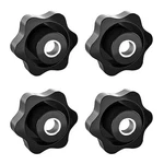 Pcs 1/4"-20 Inch Knob Black Nylon Screw-on Type Thru Threaded Nuts 6-STAR. Fixed Price $10.43.