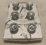 Set Of 6 Crystal Knobs By Issac Jacobs New!!. Fixed Price $14.99.