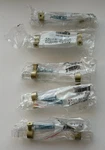 Gliderite: 3-3/4" Center Clear Acrylic Cabinet Drawer Pull Satin Gold Set Of 5. Fixed Price $11.87.