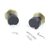 2 Pack Mega Handles Buena Dummy Matte Black/gold Knob French Doors. Fixed Price $36.00.