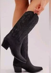 Jeffrey Campbell Rancher-k Western Boot Black Suede, Sz 5. Fixed Price $84.90.