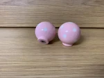 A1 Pottery Barn Pink White Polka Dot Knobs Drawer Cabinet Door Pull X 2 Round. Fixed Price $12.99.