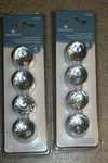 8X Brainerd 1-1/4" Faceted Acrylic Chrome Cabinet Knobs Round (lot Of 8). Fixed Price $14.95.