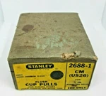 Vintage Nos Stanley Flush Cup Pulls For Sliding Doors 2688-1 Box Of 70 3/4 Inch. Fixed Price $35.95.