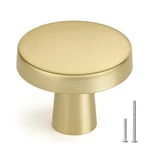 Homdiy 10 Pack Gold Cabinet Knobs Round Brushed Brass Kitchen Zinc Alloy. Fixed Price $32.44.