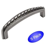 *5 Pack* Cosmas Cabinet Hardware Weathered Nickel Rope Handle Pulls #228-3WN. Fixed Price $8.20.