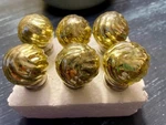 6 Anthropologie Gold Mercury Glass Cabinet Drawer Knobs Round Balls. Fixed Price $24.00.