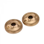 Brass Victorian Door Knob Rosettes Backplate Roped Design Cabinet. Fixed Price $28.99.