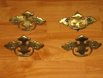 4NEW Old Stock Vintage Keller Brass Handle Drawer Pulls 4.25" X 2.25" K10959 Kbc. Fixed Price $19.99.