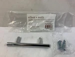 (lot Of 12) Allen + Roth 3" Chrome Bar Pull, Cabinet Door Mpn 0059609. Fixed Price $24.99.