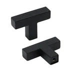 5 Pack Black Square Bar Single Hole Knobs Cabinet Pull Drawer Handles Stainles. Fixed Price $15.21.