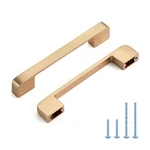 Home Edit Brushed Brass Cabinet Pulls 5" Hole Spacing Wide Base Kitchen. Fixed Price $86.33.