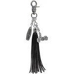 Harley-davidson Black Tassle With Two Charms, Bar & Shield Key Chain Zipper Pull. Fixed Price $22.95.