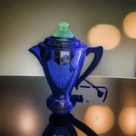 Antique Art Deco Ge Hotpoint Electric Coffee Percolator With Green Uranium Top. Fixed Price $79.00.