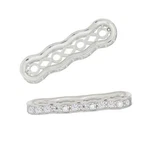 1PC Fine Sterling Silver Cz 4-STRAND Spacer Bar #99718. Fixed Price $22.79.