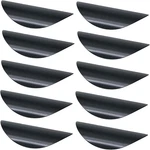 3.62 Inch Semi-circular Black Edge Pull Handles For Cabinets 10PCS, Zinc. Fixed Price $28.13.