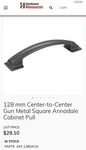 Jeffrey Alexander 435-128DACM Mm Center-to-center Gun Metal Square Annadale. Fixed Price $14.99.