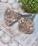 6-PACK Blush Pink Glass Knobs Furniture Hardware Restore Faceted Crystal Pulls. Fixed Price $34.63.
