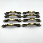 Set Of 8 Vintage Cabinet Handle Drawer Pulls Amerock Scrolls Antique Brass 644-1. Fixed Price $53.20.