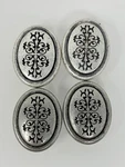 Set 4 Vintage Laurey Cimarron Silverado Drawer Pulls Oval Cabinet Knobs 1-3/8". Fixed Price $12.95.