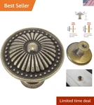 Elegant 15-PACK Antique Brass Cabinet Hardware Knobs Perfect For Vintage Decor. Fixed Price $35.48.