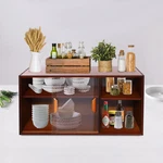 Small Kitchen Cupboard Food Pantry Cabinet Wall Sideboard With Glass Doors. Fixed Price $109.02.