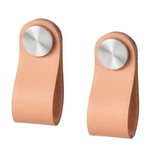 Two Pack Ikea Osternas 9/16" Tanned Leather Furniture Handles 203.488.96 Nip. Fixed Price $17.95.
