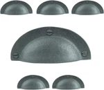 Cabinet Pulls 4 In. Black Wrought Iron Drawer Cup With Mounting Hardwa. Fixed Price $107.99.